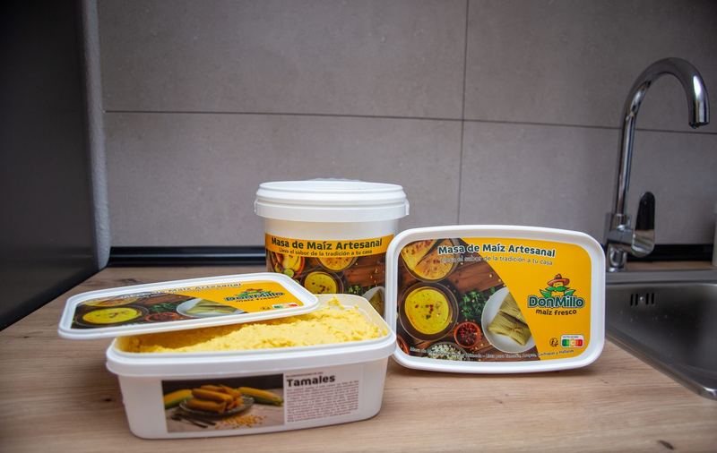 Don Millo Masa de Maíz Artesanal – Tarrina 1kg y Cubo 2kg en cocina